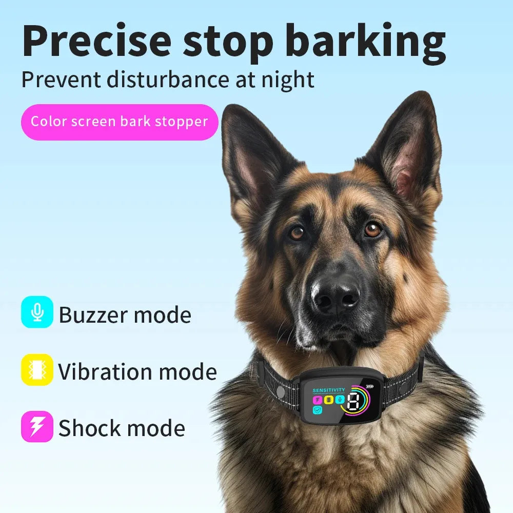 Collar Antiladridos Inteligente Perro Recargable Pantalla Hd Ip67 Sumergible