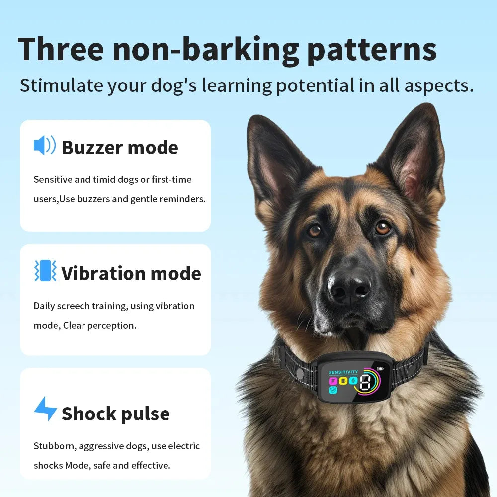 Collar Antiladridos Inteligente Perro Recargable Pantalla Hd Ip67 Sumergible